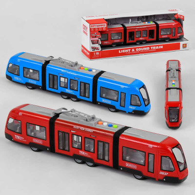 Трамвай WY 930 AB (18) 2 види, інерція, світло, звук, в коробці Трамвай WY 930 AB (18) 2 види, інерція, світло, звук, в коробці