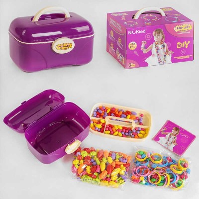 Прикраси 8925 (18) намистини, самоз'єднуються, 420 деталей, в коробці