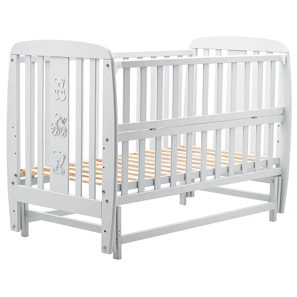 Кроватка Babyroom Друзья DDMO-02 маятник + откидной бок, бук серый (626195)
