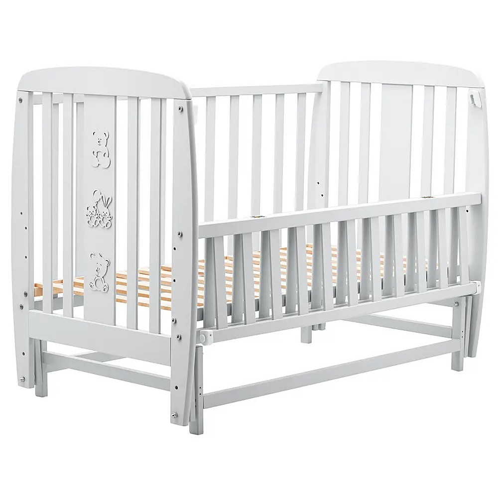 Кроватка Babyroom Друзья DDMO-02 маятник + откидной бок, бук серый (626195)