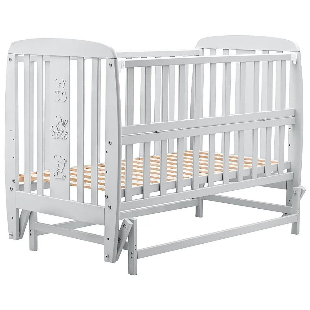 Кроватка Babyroom Друзья DDMO-02 маятник + откидной бок, бук серый (626195)