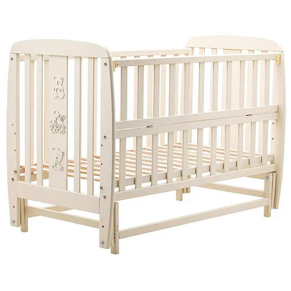 Кроватка Babyroom Друзья DDMO-02 маятник + откидной бок, бук слоновая кость (626194)