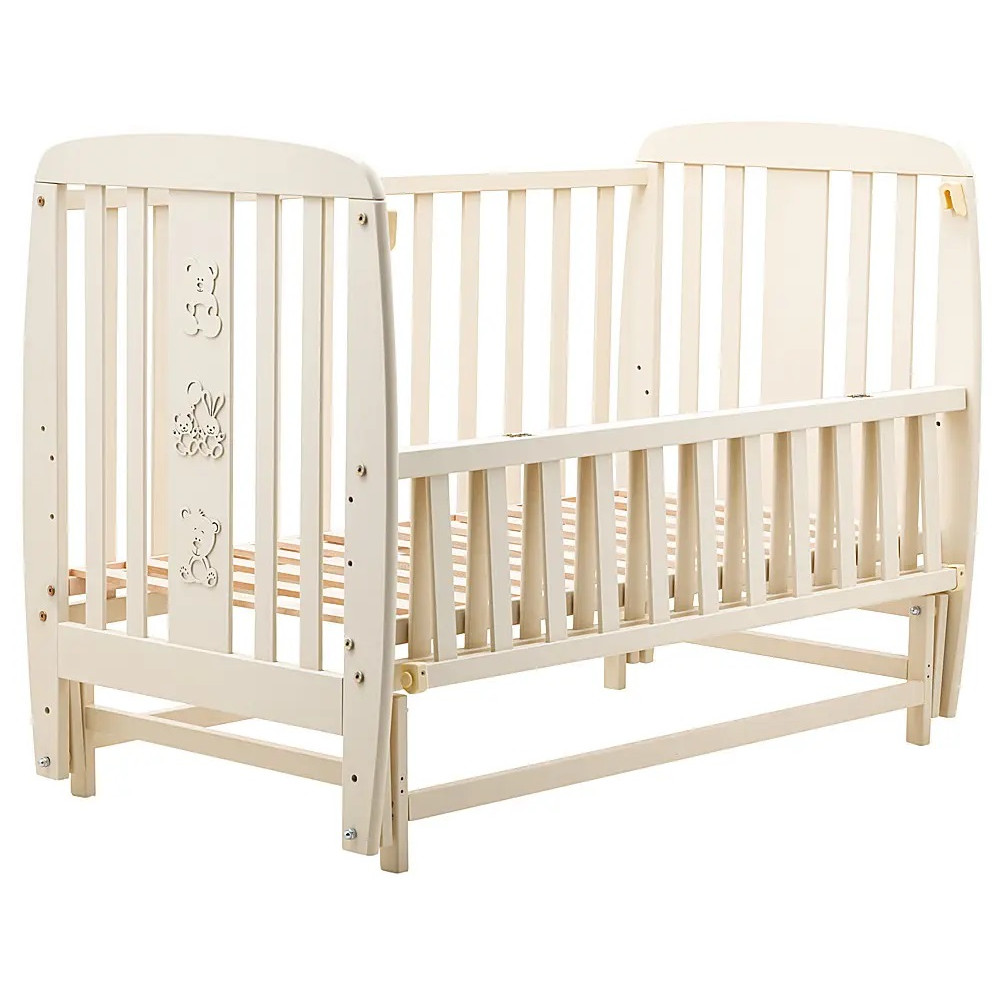 Кроватка Babyroom Друзья DDMO-02 маятник + откидной бок, бук слоновая кость (626194)