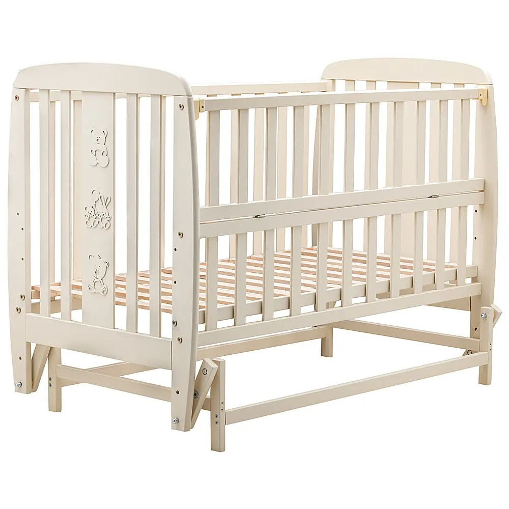 Кроватка Babyroom Друзья DDMO-02 маятник + откидной бок, бук слоновая кость (626194)