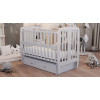 Ліжечко Babyroom Друзі DDMYO-3 маятник + ящик + відкидний бік, бук сірий (626140)