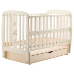 Кроватка Babyroom Друзья DDMYO-3 маятник + ящик + откидной бок, бук слоновая кость (626197)