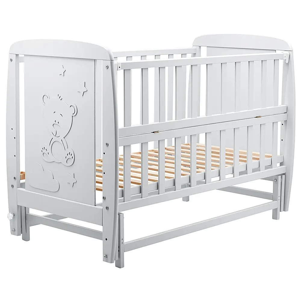 Ліжечко Babyroom Умка маятник + відкидний бік DUMO-02 бук сірий (626200)