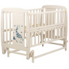 Ліжечко Babyroom Жирафик маятник, відкидний бік DJMO-02 бук слонова кістка