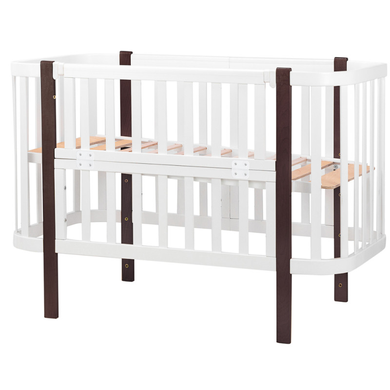 Ліжечко Babyroom Луна білий - венге