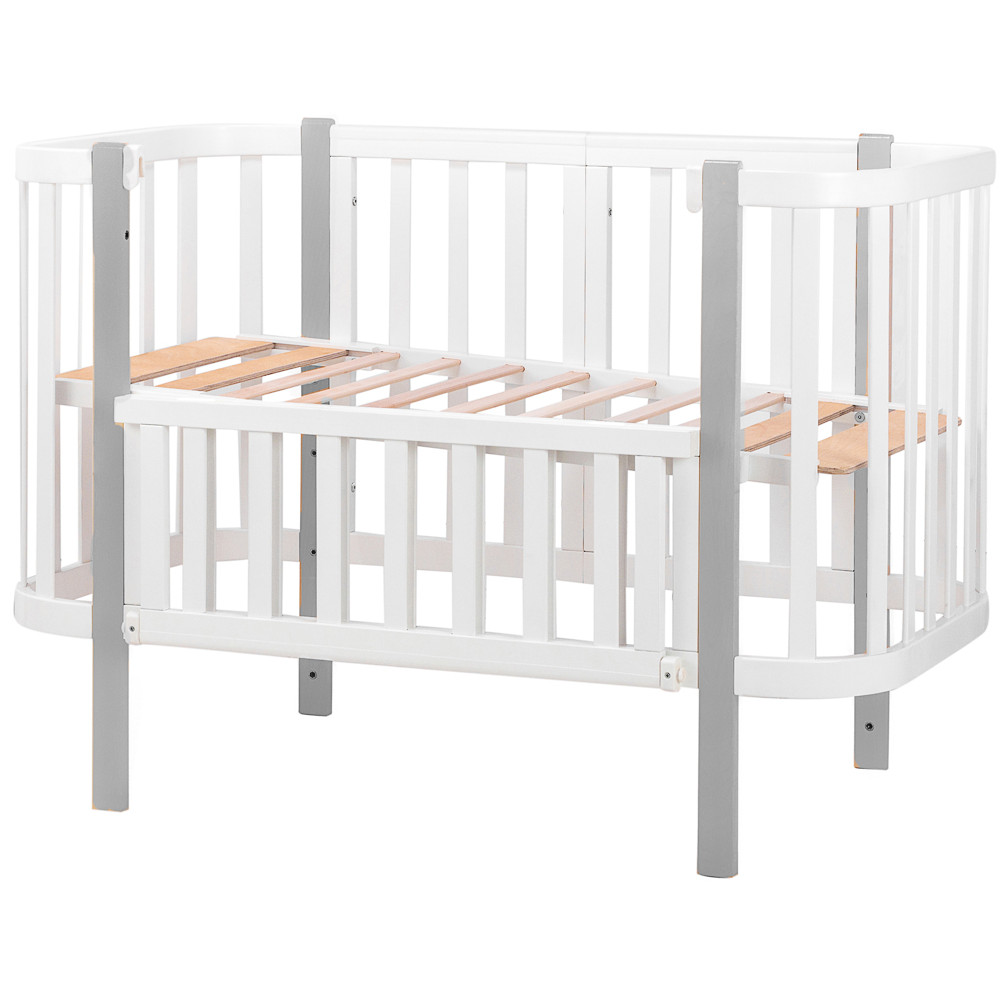 Ліжечко Babyroom Луна білий - сірий