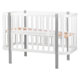 Ліжечко Babyroom Луна білий - сірий