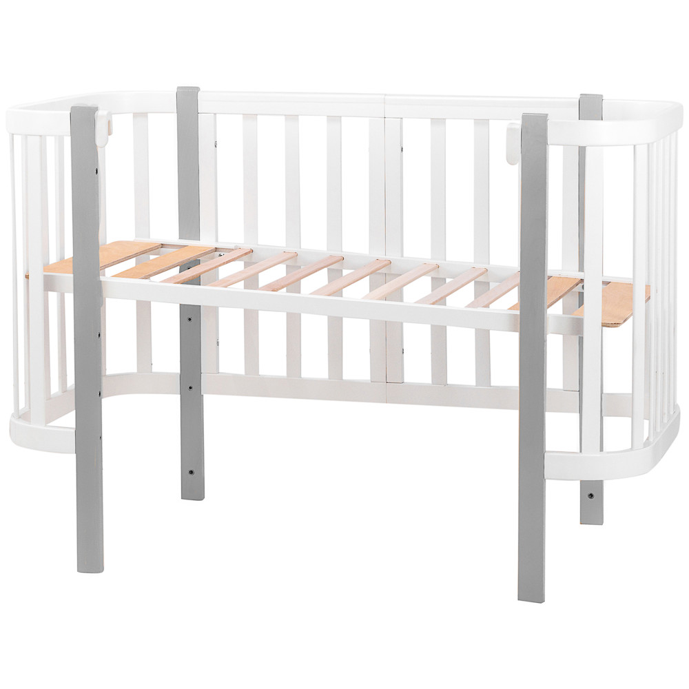 Ліжечко Babyroom Луна білий - сірий