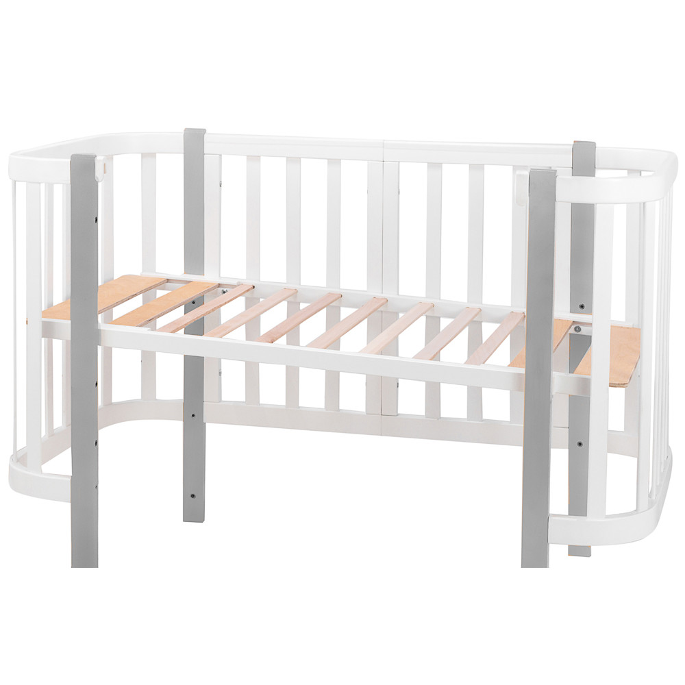 Ліжечко Babyroom Луна білий - сірий