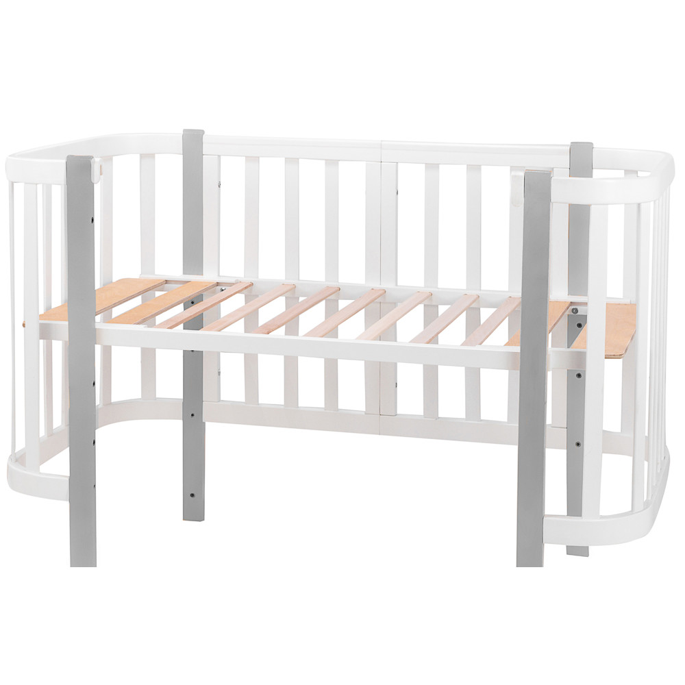 Ліжечко Babyroom Луна білий - сірий
