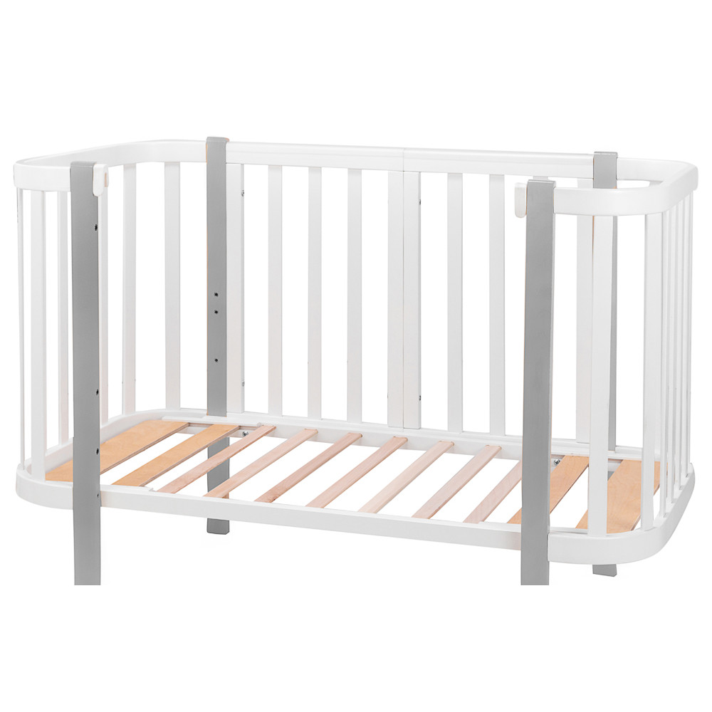Ліжечко Babyroom Луна білий - сірий