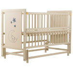 Кроватка Babyroom Медвежонок (M-02) маятник, откидной бок, бук, слоновая кость