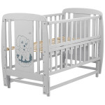 Ліжечко Babyroom Собачка маятник, відкидний бік DSMO-02 бук сірий