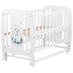 Ліжечко Babyroom Собачка маятник, відкидний бік DSMO-02 бук білий