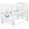 Ліжечко Babyroom Собачка маятник, відкидний бік DSMO-02 бук білий