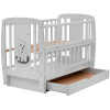 Ліжечко Babyroom Собачка маятник, ящик, відкидний бік DSMYO-03 бук сірий