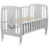 Кроватка Babyroom Собачка откидной бок, колеса DSO-01 бук серый