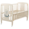 Ліжечко Babyroom Собачка відкидний бік, колеса DSO-01 бук слонова кістка