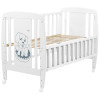 Кроватка Babyroom Собачка откидной бок, колеса DSO-01 бук белый
