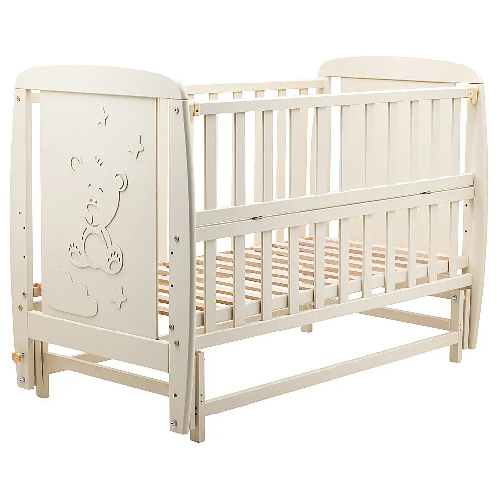 Ліжечко Babyroom Умка маятник + відкидний бік DUMO-02 бук слонова кістка (626199)