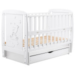 Кроватка Babyroom Умка маятник + ящик + откидной бок DUMYO-3 бук белый (626201) Кроватка Babyroom Умка маятник + ящик + откидной бок DUMYO-3 бук белый (626201)