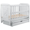 Ліжечко Babyroom Умка маятник + ящик + відкидний бік DUMYO-3 бук сірий (626202)