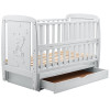 Ліжечко Babyroom Умка маятник + ящик + відкидний бік DUMYO-3 бук сірий (626202)