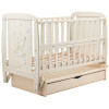 Ліжечко Babyroom Умка маятник + ящик + відкидний бік DUMYO-3 бук слонова кістка (626141)