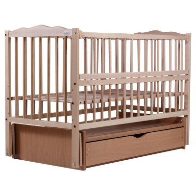 Кроватка Babyroom Веселка (DVMYO-3) маятник, ящик, откидной бок, бук, светлый (натуральный)