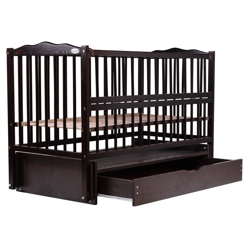 Кроватка Babyroom Веселка (DVMYO-3) маятник, ящик, откидной бок, бук, венге Кроватка Babyroom Веселка (DVMYO-3) маятник, ящик, откидной бок, бук, венге
