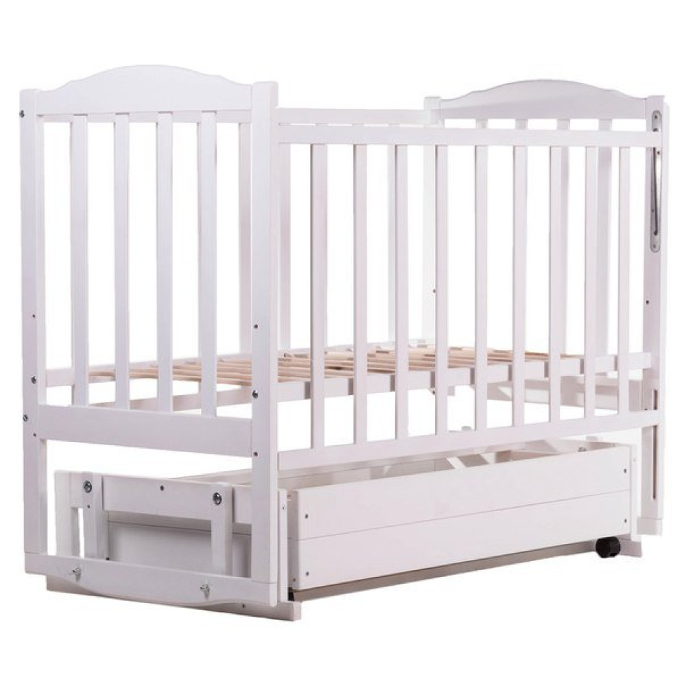 Ліжечко Babyroom Зайченя Z301 з маятником і ящиком біла