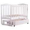 Ліжечко Babyroom Зайченя Z301 з маятником і ящиком біла