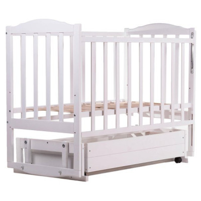 Кроватка Babyroom Зайчонок Z301 с маятником и ящиком белая