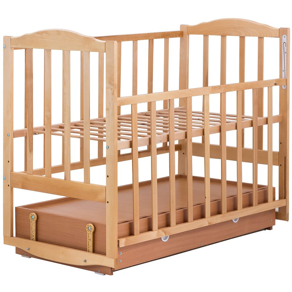Кроватка Babyroom Зайчонок Z304 с маятником и ящиком лакированная