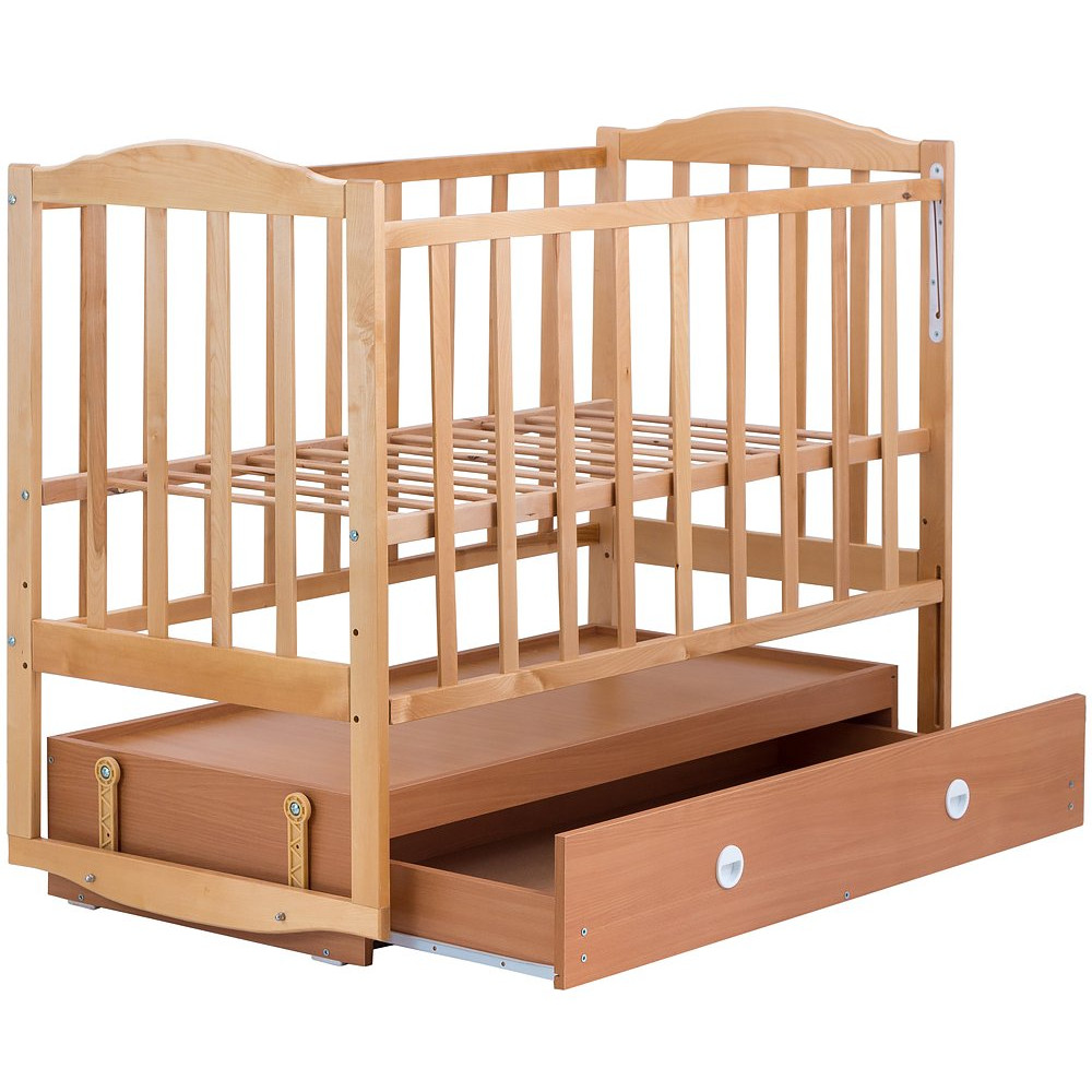 Кроватка Babyroom Зайчонок Z304 с маятником и ящиком лакированная