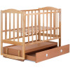 Кроватка Babyroom Зайчонок Z304 с маятником и ящиком лакированная