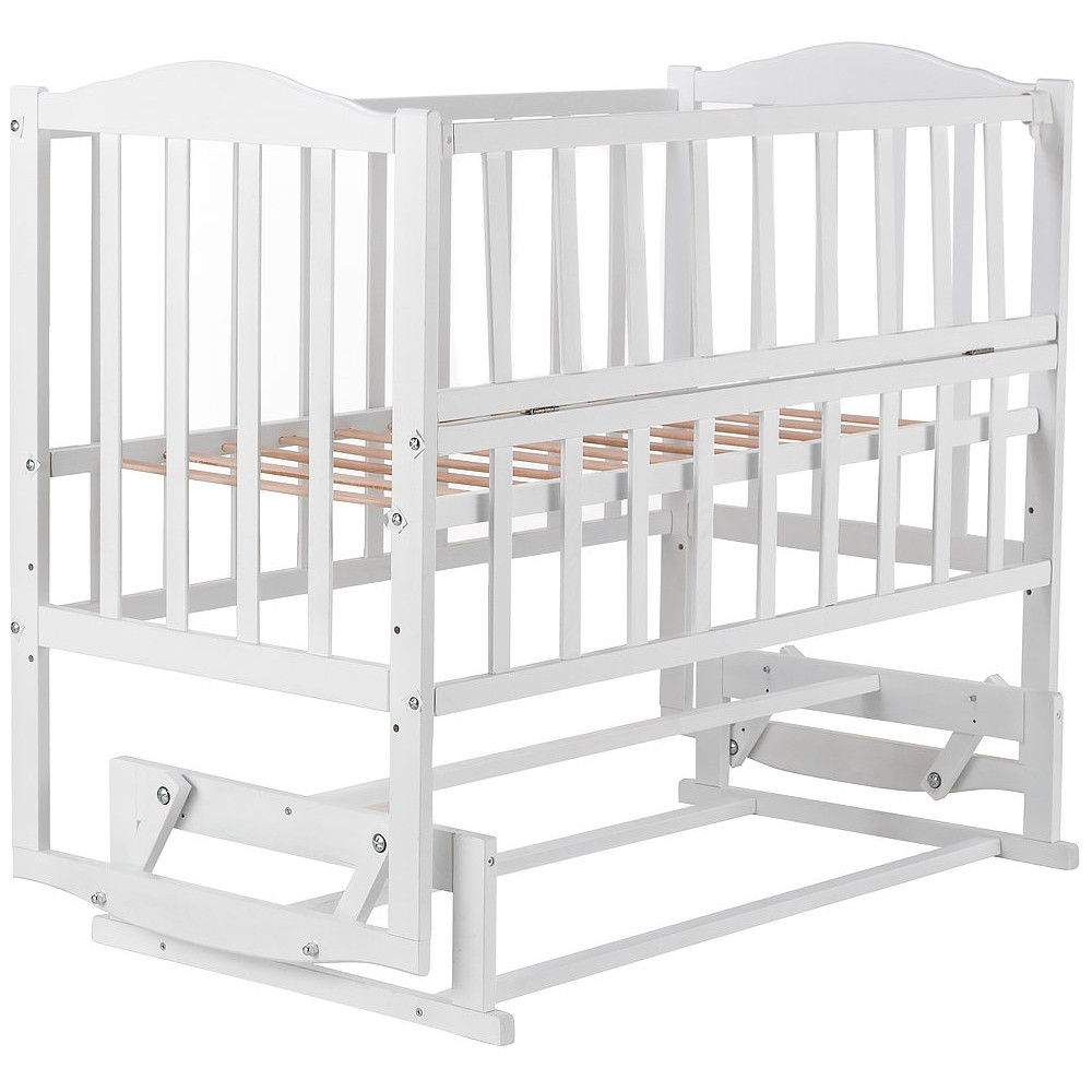 Ліжечко Babyroom Зайченя ZL201 маятник, відкидна боковина, біла