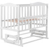 Ліжечко Babyroom Зайченя ZL201 маятник, відкидна боковина, біла