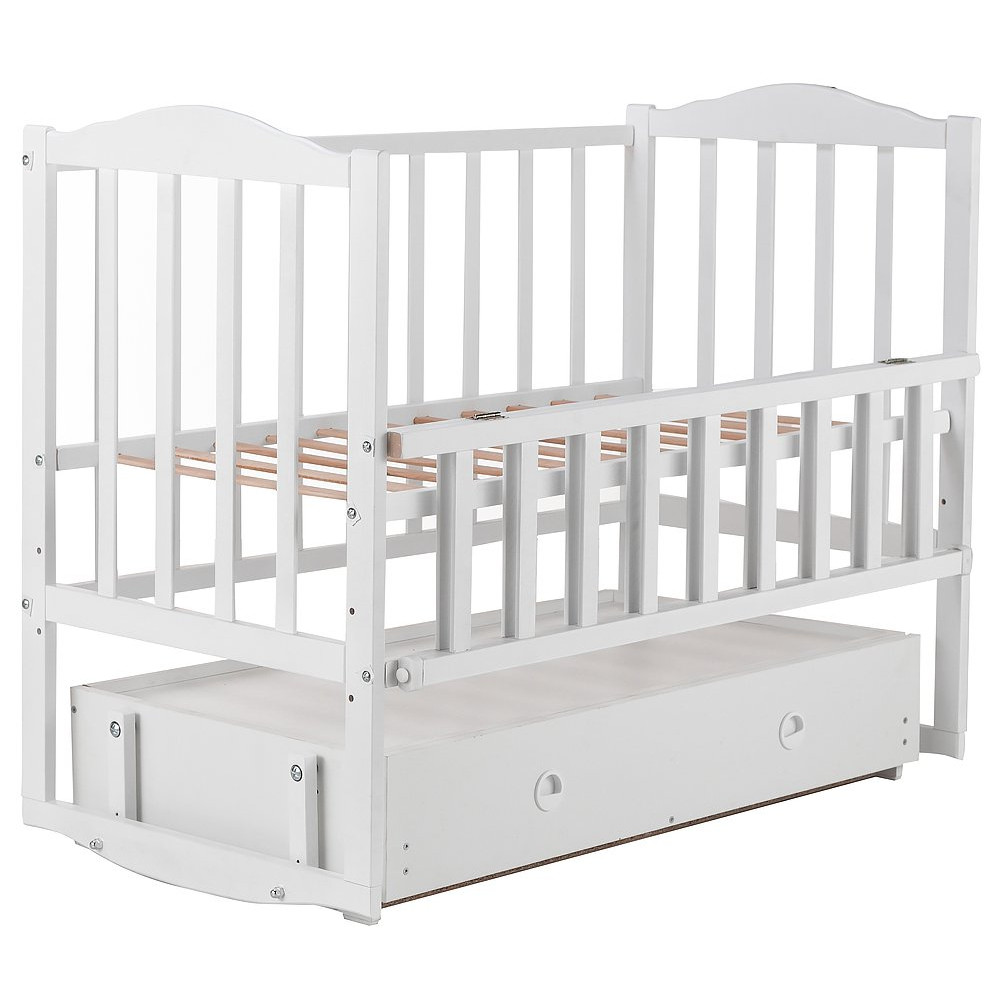 Ліжечко Babyroom Зайченя ZL301 маятник, ящик, відкидна боковина, біла