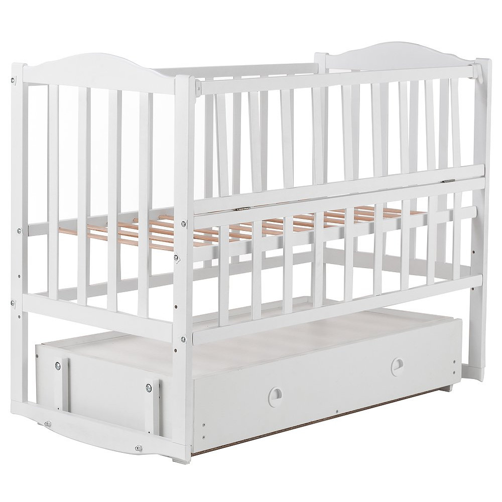 Ліжечко Babyroom Зайченя ZL301 маятник, ящик, відкидна боковина, біла