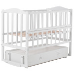 Ліжечко Babyroom Зайченя ZL301 маятник, ящик, відкидна боковина, біла
