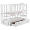 Ліжечко Babyroom Зайченя ZL301 маятник, ящик, відкидна боковина, біла