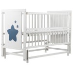 Кроватка Babyroom Звездочка Z-02 маятник, откидной бок, бук, белый Кроватка Babyroom Звездочка Z-02 маятник, откидной бок, бук, белый