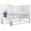 Ліжечко Babyroom Зірочка Z-02 маятник, відкидна боковина, бук, білий