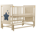 Кроватка Babyroom Звездочка Z-02 маятник, откидной бок, бук, слоновая кость Кроватка Babyroom Звездочка Z-02 маятник, откидной бок, бук, слоновая кость