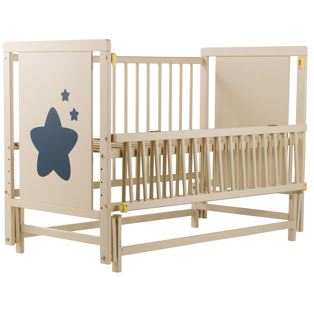 Кроватка Babyroom Звездочка Z-02 маятник, откидной бок, бук, слоновая кость Кроватка Babyroom Звездочка Z-02 маятник, откидной бок, бук, слоновая кость